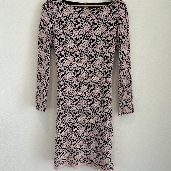 Alice + Olivia Dress Backless Embroidered Lace Detail Long Sleeve Floral Party - Picture 5 of 10